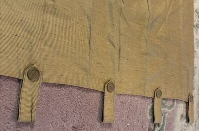 2 paneles de cortina JCPenny bronceados a rayas forrados con peso lengüeta abotonada 79"LX 40"W Foto 1 de 4