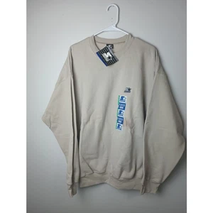 Vintage Starter Sweatshirt mit Rundhalsausschnitt beige Farbe Herren Größe XL neu mit Etikett Dead Stock 90er  - Bild 1 von 9