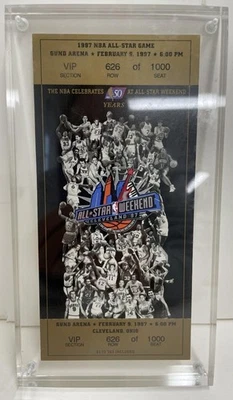 1997 NBA All Star Game Basketball Full Ticket Ltd ED #626/1000 - Michael Jordan - Image 1 of 4