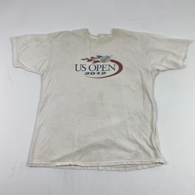 US Open 2012 Shirt Mens White Tennis Graphic Tee Short Sleeve Crewneck - Image 1 of 4