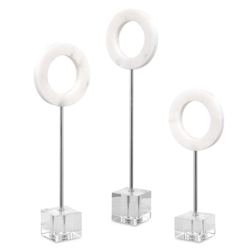 Lanzamiento de monedas - Anillo de mármol de 22 pulgadas (juego de 3) - 6 pulgadas de ancho por 3 pulgadas de profundidad Foto 1 de 4