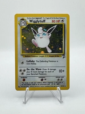 Wigglytuff 19/130 Base Set 2 Pokémon TCG Holo Condition + SWIRL NM 1113 #217 - Image 1 of 2