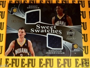 2006-07 Sweet Shot DANNY GRANGER SARUNAS JASIKEVICIUS Dual GU Jersey #ed 182/199 - Picture 1 of 1