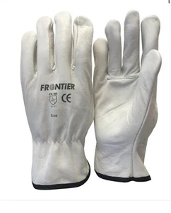 12 Pack - Protective Quality Leather Riggers Gloves. Cow Grain Frontier SIZE XL - Picture 1 of 3