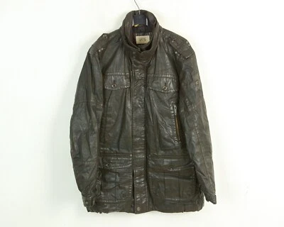 Chaqueta de algodón encerado CAMEL ACTIVE L para hombre Abrigo GORE-TEX Negro Cremallera Cortavientos EU 52 Foto 1 de 4