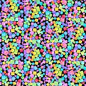 Timeless Treasures Fabric - Day Dreaming - Squares - Black - Multiple Sizes - Picture 1 of 1