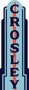 Crosley Radios of Cincinnati NEW Sign 28" Tall Diecut USA STEEL XL - Picture 1 of 1
