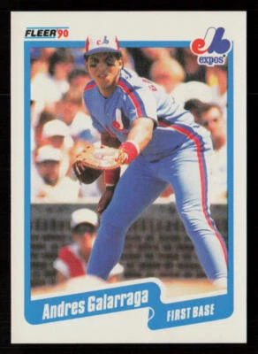 Andres Galarraga 1990 Fleer #345 Montreal Expos Baseball Card - Image 1 of 2