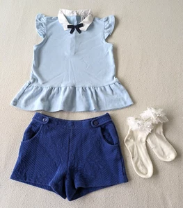 Janie and Jack Girls outfit size 7: Shorts and a top - Picture 1 of 13