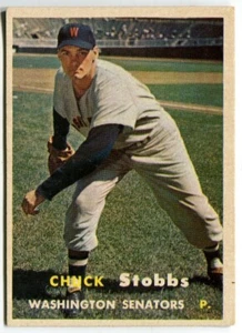 1957 Topps #101 Chuck Stobbs Washington Senators - Picture 1 of 2
