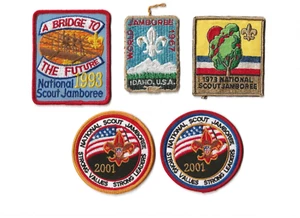 BSA National Jamboree Patches 1967, 1973, 1993, 2001 Red & Black Borders - Bild 1 von 1
