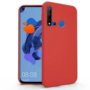 Cover Custodia Silicone Morbido Tpu SLim Soft per Huawei P20 Lite 2019 Rosso - Foto 1 di 8