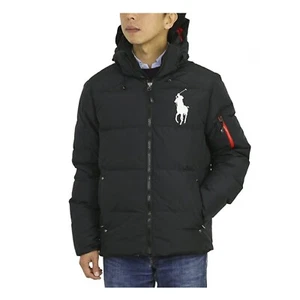 Abrigo chaqueta acolchada con capucha Polo Ralph Lauren Big Pony - negro (pony blanco) - Imagen 1 de 9