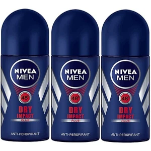 Nivea for Men Dry Impact Antiperspirant Deodorant Roll-on 50ml (3 Pack) - Picture 1 of 3