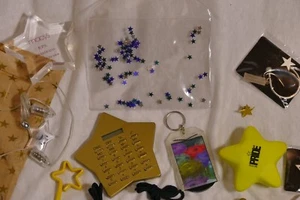 Lot - Star Shaped Promo Items, keyfobs, pens, trophy, light up necklace, calc - Picture 1 of 6