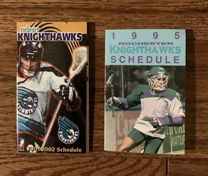 Vintage 1995 2002 Rochester Knighthawks Pocket Schedules - Pro Box Lacrosse  - Picture 1 of 6