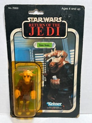 De colección Kenner Star Wars Ree Yees 65 tarjeta reverso Japón Tsukuda 1983 burbuja dañada Foto 1 de 4