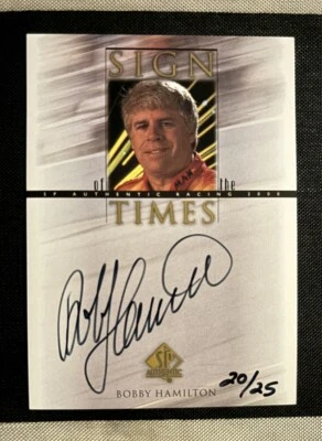 Bobby Hamilton 2000 Upper Deck Card Sign Of The Times Authentic Autograph Card - Image 1 of 2