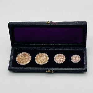 Rare 1948 King George VI Maundy Silver 4 Coin Set - Boxed - Picture 1 of 12