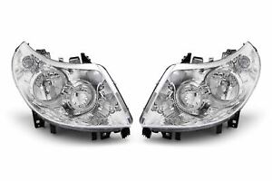 Citroen Relay Headlight Set 11-14 Chrome Headlamp Pair Driver Passenger N/S O/S