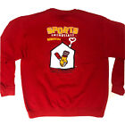 Vtg 1999 Disney MARATHON Front Back RED Ronald McDonald MICKEY MOUSE Sweatshirt