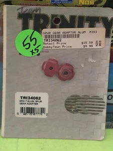 Rc Car Parts Trinity Tri34062 Alum Spur Gear Adaptor Mini Orignal NewOldStock - Picture 1 of 2