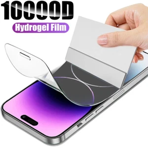 Hydrogel-Folie für iPhone 16 16E 15 14 13 12 Pro Max Displayschutz Panzerfolie - Bild 1 von 15