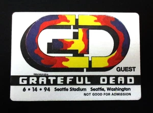Grateful Dead Backstage Pass Seattle Washington WA SEA 6/14/94 6/14/1994 GD Art - Picture 1 of 13