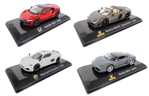 Set of 4 Model cars 1:43 Mazzanti Honda NSX Noble Supercar Diecast IXO SL51 - Picture 1 of 3
