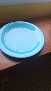 Vintage Fiesta Ware In Original Turquoise Luncheon Plate 9 3/8 inches - Picture 1 of 5