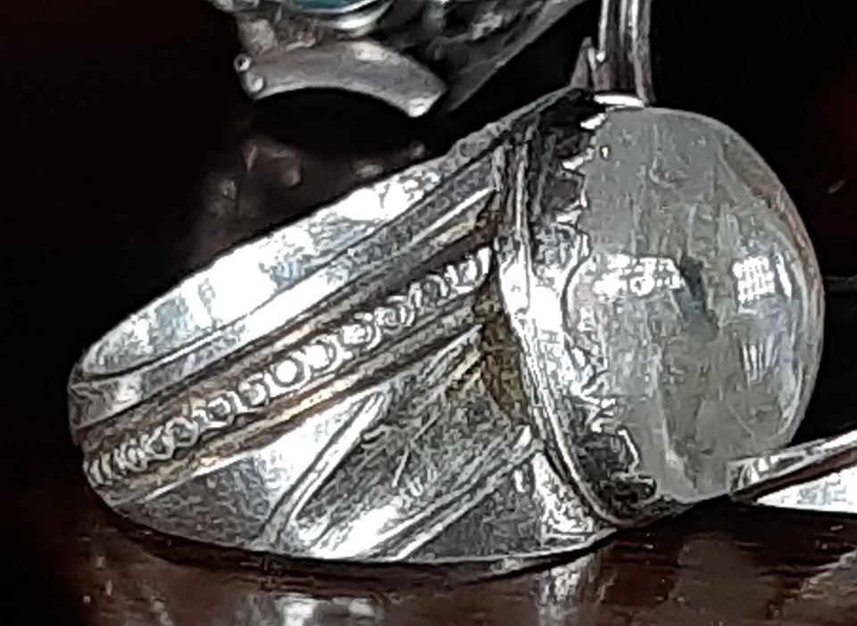 Anello- Cristallo Di Rocca  -Vintage Argento - Immagine 1 di 4