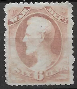 US 1873 S#O86 OFFICIAL 6c WAR DEPARTMENT SCV $325.00 (for no gum)🔥 MNG VF - Picture 1 of 2