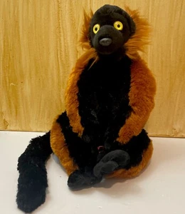 Wild Republic 24 Fuß roter gekräuselter Lemur Plüschtier Stofftier realistische gelbe Augen - Bild 1 von 9