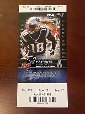 New England Patriots vs Tampa Bay Buccaneer 8-16-2013 NFL Ticket Stub - Slater