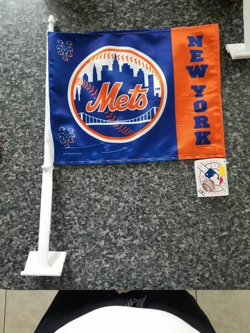 New York Mets Vintage NWT  2008 Logo Blue Car Window Flag by Fremont Die MLB Cover