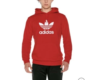 ADIDAS Originals Kid's Trefoil Hoodie XL - Red (HD2020) - Picture 1 of 4