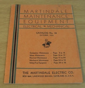 ORIGINAL 1933 "MARTINDALE Maintenance EQUIPMENT" Catalog/Brochure/Letter~OHIO~JR - Picture 1 of 12