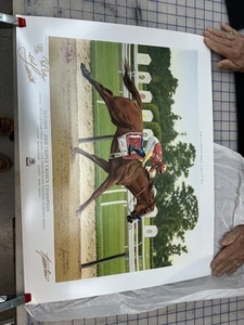 2018 Triple Crown Winner Justify Signed Print 130/150 - Picture 1 of 4