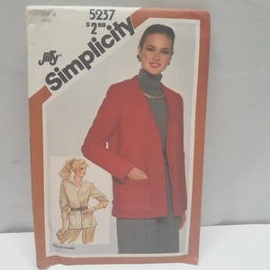 Chaqueta Cárdigan De Colección Simplicity Jiffy 1981 Bolsillos 5237 Patrón Costura Talla 14 Corte - Imagen 1 de 2