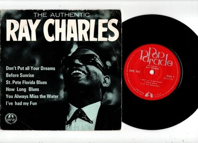 RAY CHARLES - THE AUTHENTIC RAY CHARLES. UK 1962 ORIG 7" 6 TRACK (33 RPM) EP. EX Foto 1 de 4