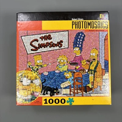 The Simpsons Family Breakfast 1000 peças. Quebra-cabeça FOTOMOSAICOS jogos de búfalo contados - Imagem 1 de 4