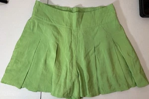 Emily McCarthy Swing Short M gesmokte Taille hellgrün Taschen Falten Sommer - Bild 1 von 12