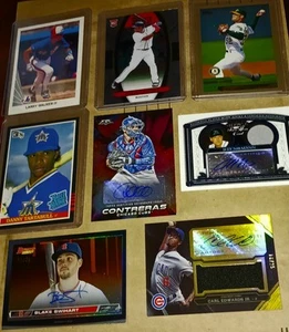 ROOKIE LOT SP/25s 2018 FIRE W. CONTRERAS, '16 THREADS C. EDWARDS, '15 BB SWIHART - Picture 1 of 18