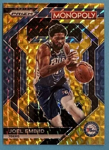 Prizm Monopoly Joel Embiid 2023-24 # PS7 Gold Prizm/49 - Imagen 1 de 3