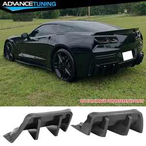 Fits 14-19 Chevy Corvette C7 IKON Rear Bumper Diffuser Lip PP Carbon Fiber Print - Bild 1 von 9