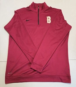Boston College Pullover Herren xl rot 1/4 Reißverschluss Langarm Nike Dri Fit - Bild 1 von 9