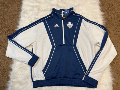 Toronto Maple Leafs Adidas 1/2 Zipped Men's Size Medium Pullover Jacket HY3093 - Image 1 of 4