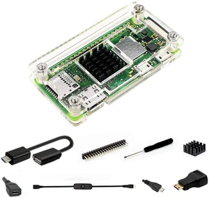 Raspberry Pi Zero Case, Case for Raspberry Pi Zero 2 W, with Heatsink, HDMI Adap - Picture 1 of 12