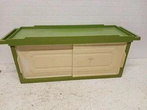 Vintage Mid century modern green Plastic Bathroom Medicine Cabinet. 18x7x6 - Picture 1 of 15