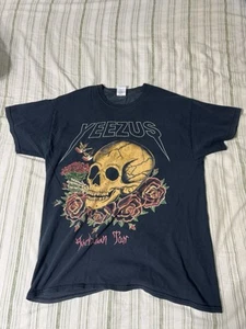 Yeezus Tour 2014 Australian Skull & Roses Tee By Kanye West (Ye) & Wes Lang - Picture 1 of 5
